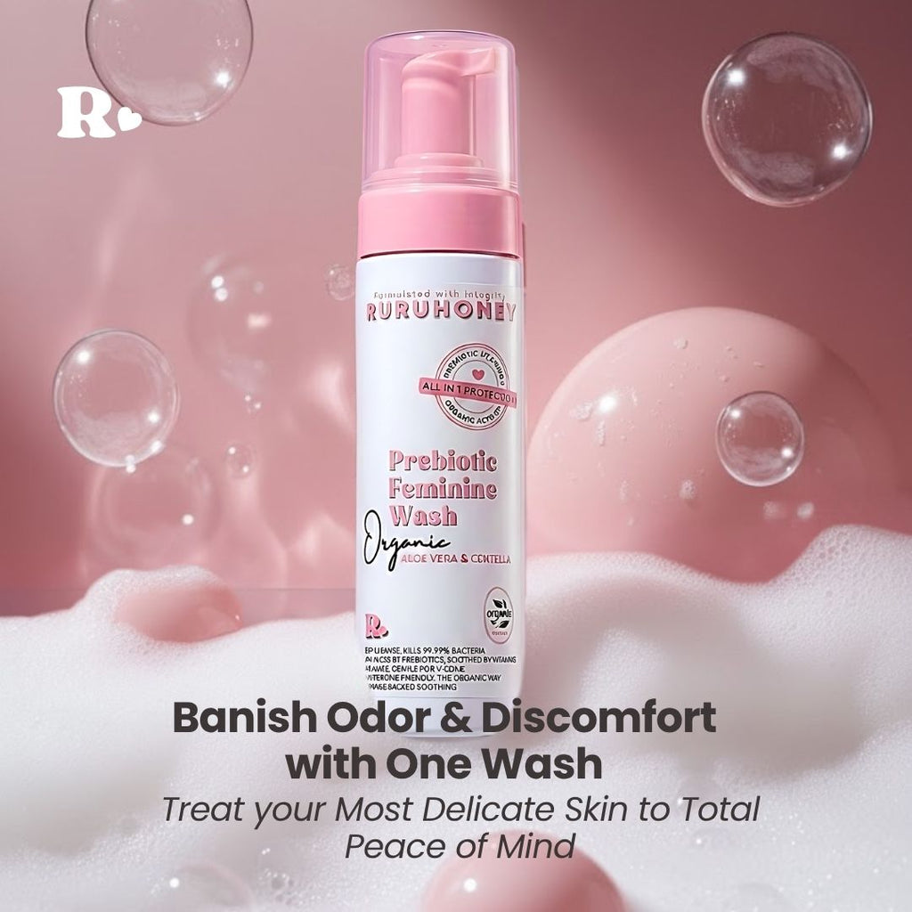 3- Prebiotic Feminine Wash, Organic Aloe Vera & Centella